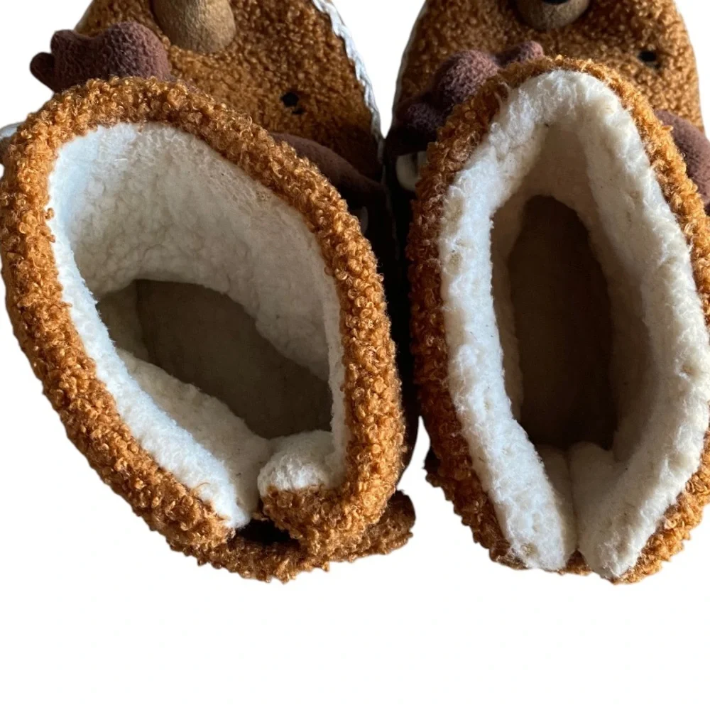 Hanna Andersson Critter Slippers By Hanna Reindeer Size 13-1 Youth